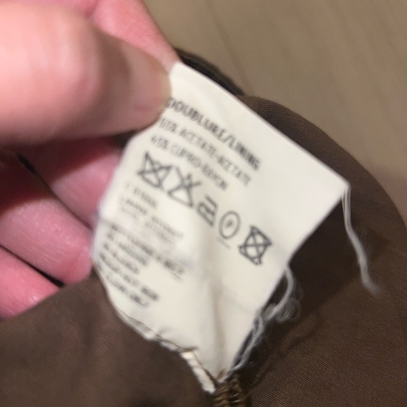 Vintage Yves Saint Laurent Rive Gauche Brown Straight Leg Trousers Pants Size 40 - Picture 7 of 9